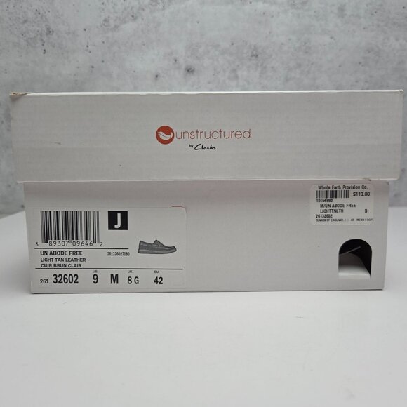 Clarks Unstructured Shoes Adobe Free Light Tan Leather Mens 9M Casual Comfort - Picture 3 of 8